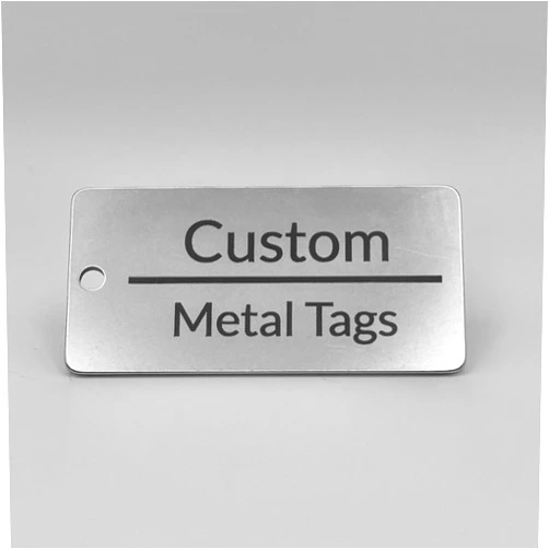 Generic Custom Metal ID Tags, Stainless Steel Metal Tag, Personalized Laser Engraved Equipment Tags, 2x1 Inch with Hole, Key Numbering, Equipment Id Label, Locker Label