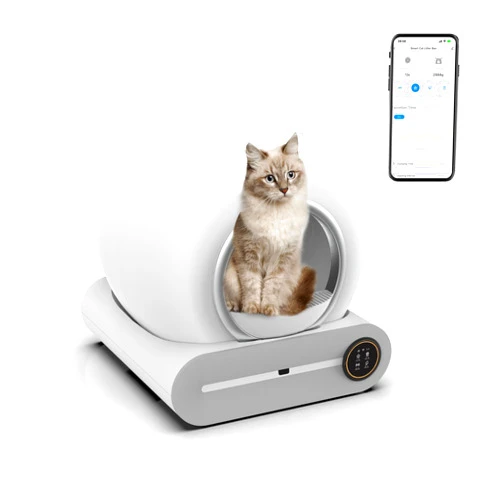 WONICE Self Cleaning Cat Litter Box - Smart Robot Automatic, APP Control, 65L+9L Large Capacity, Leak-Proof Design, Infrared Detection, Weight Sensors, Odor Removal, Ideal for Multiple Cats