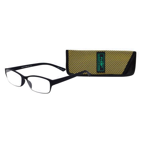 Select-A-Vision Flex 2 Lightweight Flexible Rectangular Readers, Black, 3.00 Black 3 x