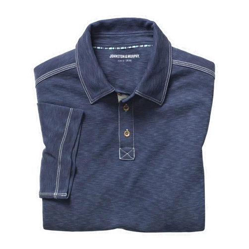 Johnston & Murphy Men's Vintage Slub Polo