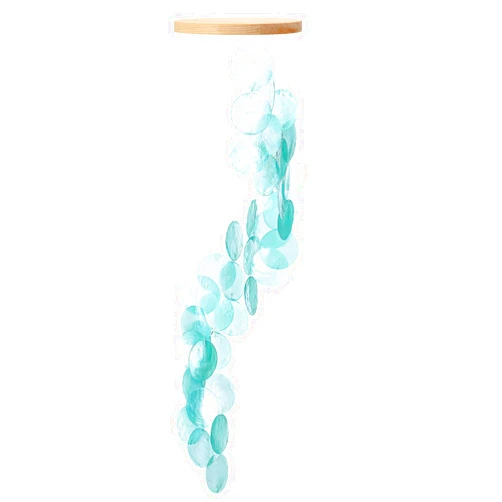 Wenqik Sea Glass Shell Wind Chimes for Outside Seaglass Capiz Windchime Spiral Wind Chimes for Women Beach Holiday Summer Gift Indoor Outdoor Home Housewarming Garden Decor
