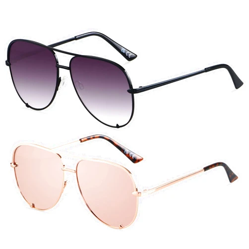 ANDWOOD Oversized Aviator Sunglasses for Women Men Big Large UV Protection Fashion Sun glasses