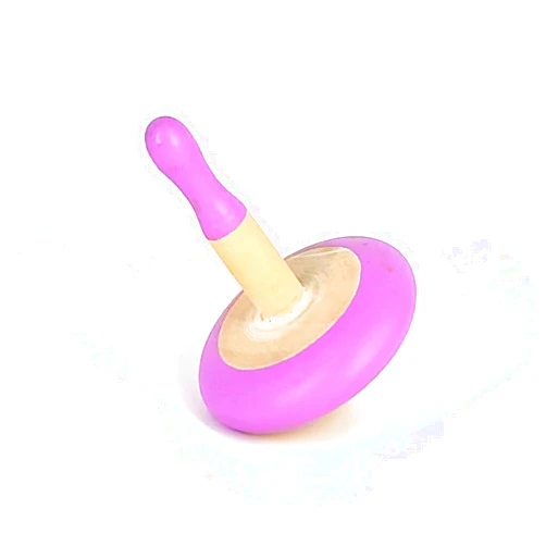 Shumee Organic Handmade Spinning Top 1 Pc/Set (Lilac)|6 cm| 100% Child Safe| Gyroscopes Toy| Fidget Spinner| Educational Toys|Montessori,Kindergarten Toys| Gift Toys for Kids/Toddlers