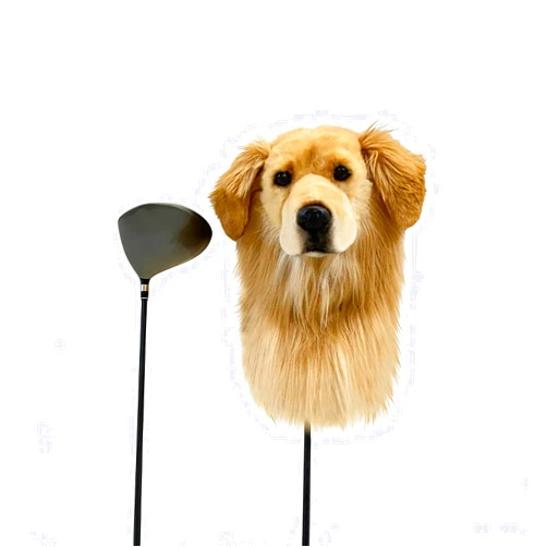 FurEverClone Golf Head Cover - Realistic Dog Design, Fits 460CC/450CC/350CC Drivers, Premium Material, Protective Golf Club Cover, Perfect Golf Gift for Men Women Golfers