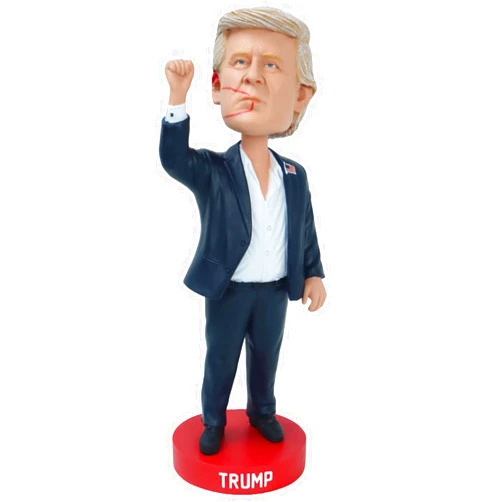 Diamond In The Rough Trump Bobblehead - 8 Inch Trump Keep Fighting Fist Pump Bobblehead Merchandise | Trump Bobble Head 2024 | Funny Trump Gifts for Trump Fans | Trump Fight Figure | Trump Merch 2024