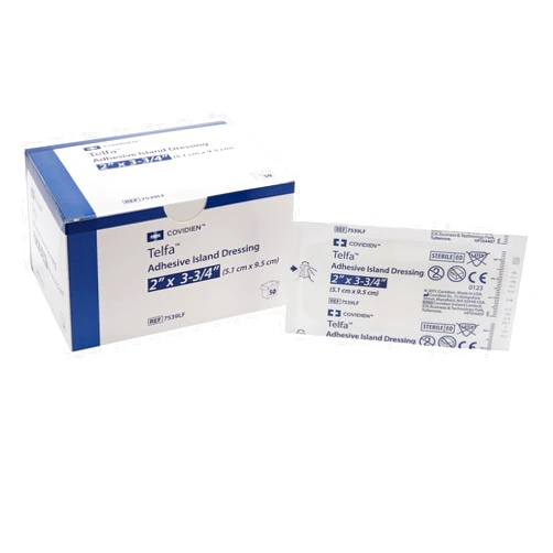 COVIDIEN 7539Lf Telfa Island Wound Dressing, Latex Free, Sterile Gauze 2 X 3-3/4