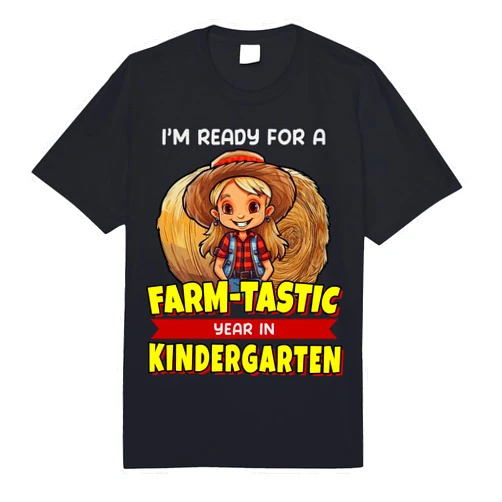 Presto Ready for Back to School Kids Career Teez Cute Kindergarten Ready for Back to School Farmer Girl Comfort Colors Adult Heavyweight T-Shirt