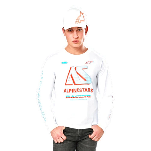 Alpinestars Ayess Csf Tee - Long Sleeve, Motorcycle Sportswear, White, Size - XL