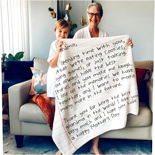 Best Personalised Gifts Personalized Letter Blanket Throw Fleece Custom Love Gift Inspirational Present to My Daughter Mom Dad Grandma. Gift for Husband Wife Friends, Custom Name Message Love Letter Blanket, Write Your own