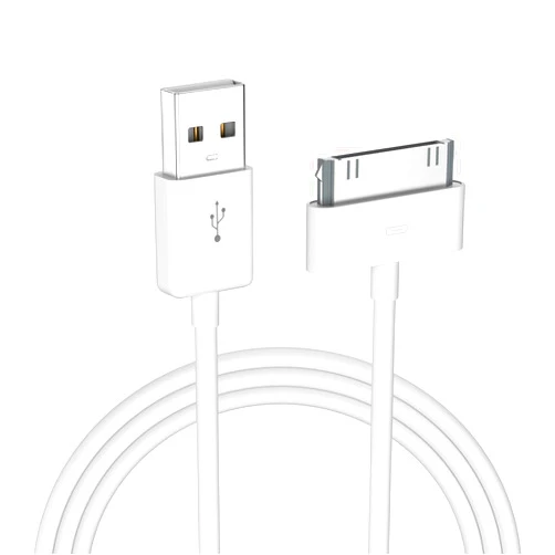 sarmert Apple Certified 30 Pin USB Charging Cable, 4.0ft USB Sync Charging Cord iPhone Compatible for 4 4s 3G 3GS iPad 1 2 3 iPod Touch Nano White (1 PCS)