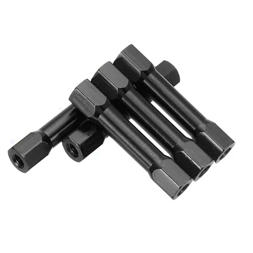 Generic RCsupplier 100pcs M3X25mm Black Double-Head Hex Aluminum standoffs for FPV/Drone/Racing Car/Simracing/RC (M3X25mm Double-Head Hex Standoff, Black, 100)