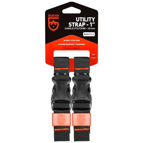 GEAR AID Utility Straps with Side-Release Buckle, Secure and Compress Camping, Biking, Hunting, Boating Gear, Multiple Sizes 1