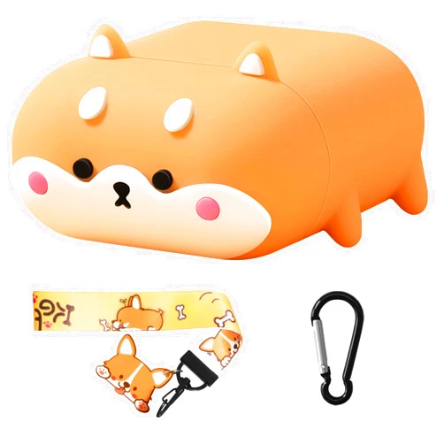 FEWGEY Cute Airpod Case, Airpods 3rd Generation Case Funny 3D Cartoon Animal Soft Silicone Skin Shock-Absorbing Protective Case Cover with Keychain for Airpods 3 2021, Front LED Visible