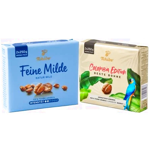 Enjoy Better Coffee Tchibo Feine Milde & Beste Bohne Columbia Edition Ground Coffee 17.6oz/500g