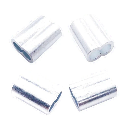 Luckkyme Pack of 120 Aluminum Crimping Loop Sleeve Cable Crimp for 5/32 inch Diameter Double Ferrule Wire Rope and Cable (4mm)