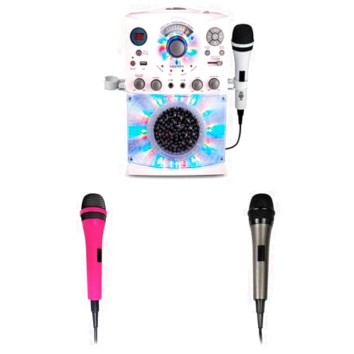 Singing Machine Bluetooth Karaoke System Bundle - Portable Machine, 2 Microphones and Accessories