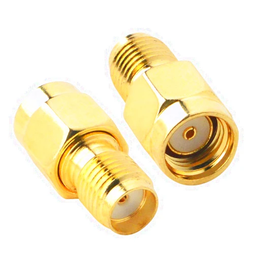 Boobrie SMA RF Coaxial Coax Adapter SMA Female (No Pin) to RP-SMA Male (No Pin) Antennas Connector for WiFi Antenna,FPV Drone Security Camera,Signal Booster,LTE Router 2-Pack