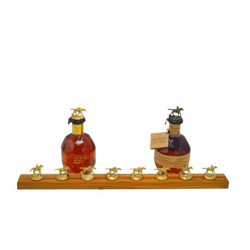 Elite Wine Racks Teak Wood Cork Display Compatible with Blanton's Bourbon Horse Cork Stoppers