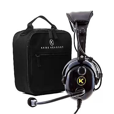 KORE AVIATION KA-1 Premium Gel Ear Seal PNR Pilot Aviation Headset with MP3 Support and Carrying Case