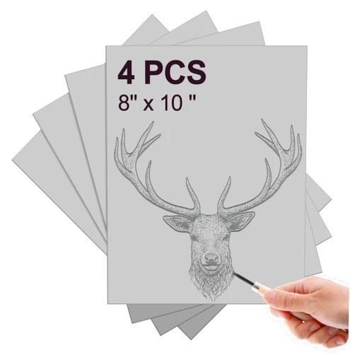 Yeaqee 4 Pcs Linocut Soft Linoleum Block Carving Blocks Gray for Engraving Art Project Printmaking Studio (8 x 10 Inch)