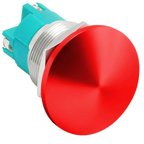 ZJWZJH (10 Amp) 22mm 7/8'' Latching Mushroom Head Push Button Switch Red Waterproof DC12V 24V 120V 2NO DPST Stainless Steel Screw Terminals 4 Pin
