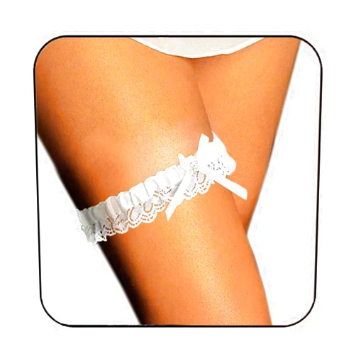 EVAZEN Bride Wedding Garter White Lace Floral Garters Bowknot Stretch Leg Garter Set Bridal Accessories for Women and Girls