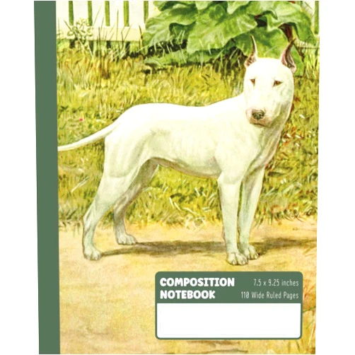 Three over eight classic American Staffordshire Terrier Composition Notebook: Staffie Bull Terrier Dog Notebook. For Primary & Elementary School Age Student Notes & Homework. Kids Wide Ruled Lined Paper Journal. Handy Size