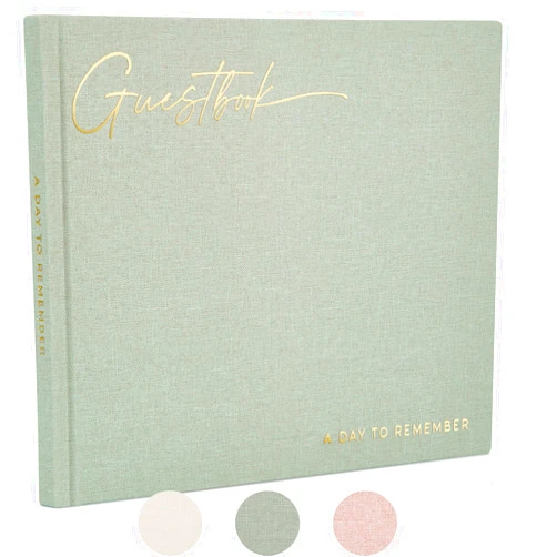 ZICOTO Beautiful Wedding Guest Book for Your Wedding Reception - Simply Elegant Guestbook to Sign in and Add Polaroid Photos - The Perfect Wedding Or Baby Shower Guest Book for The Special Day