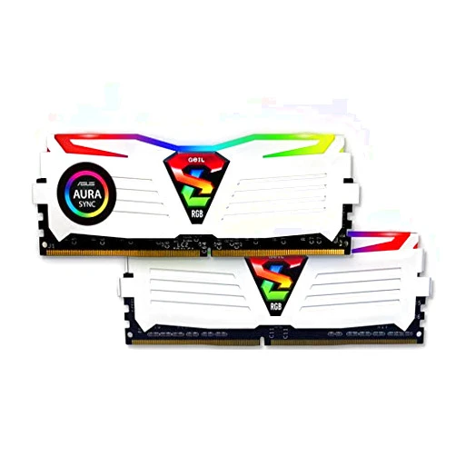 GeIL 16GB Super Luce RGB SYNC DDR4 3200MHz PC4-25600 CL16 Dual Channel Kit (2X 8GB) White