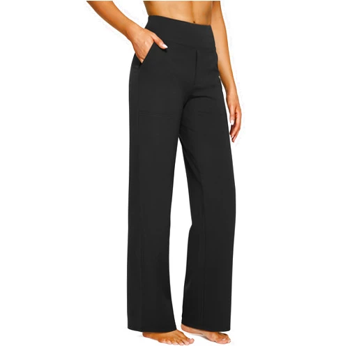 G4Free Yoga Pants Women Wide Leg Pants with Pockets High Waist Stretch Dress Casual Sweatpants Petite/Regular/Tall
