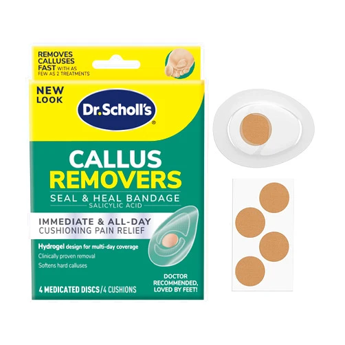 Dr. Scholl's CALLUS REMOVER Seal & Heal Bandage with Hydrogel Technology, 4ct // Removes Calluses Fast And Provides Cushioning Protection Against Shoe Pressure And Friction For All-Day Pain Relief