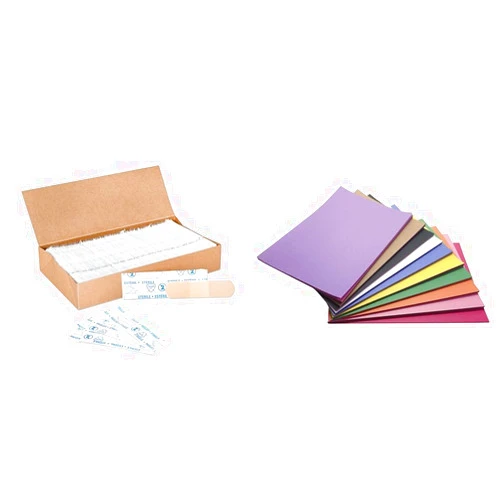 American White Cross Adhesive Bandages 1500 Pack | Childcraft Construction Paper 500 Sheet Assorted Colors
