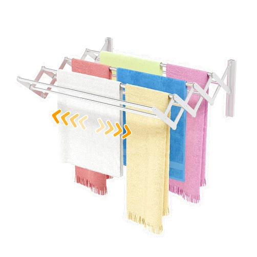 X-cosrack Wall Mounted Clothes Drying Rack, Wide Large Rustproof Retractable Laundry Drying Rack, 8 Bar Space-Saving Aluminium Alloys Clothing Hanger Drying Racks forLaundry