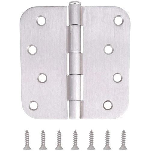 Stylever 18 Pack, Residential and Commercial Door Hinges 4 Inch Satin Nickel Finish Reversible Hinges, 5/8