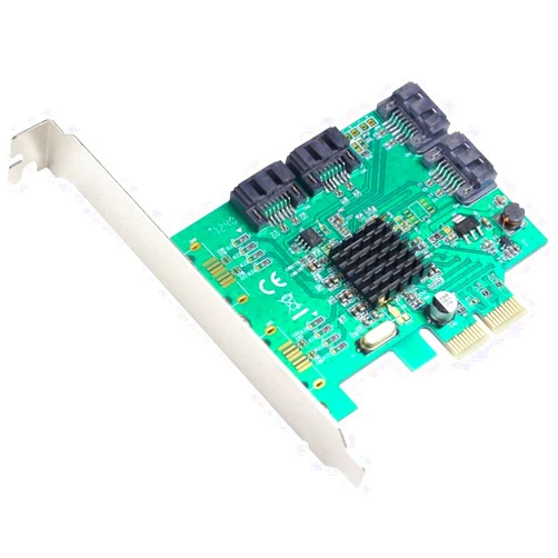 IO CREST I/O Crest 4 Port SATA III PCI-e 2.0 x2 HyperDuo RAID Card Marvell 9230 Chipset SI-PEX40057