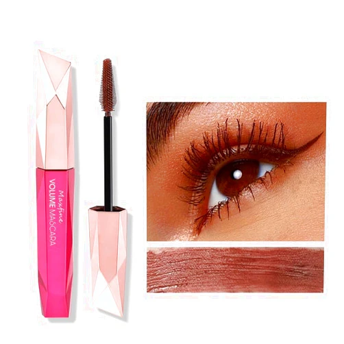 Easilydays Waterproof Mascara for Eyelashes, Colored Long-Lasting & Smudge-Proof, 5D Silk Mascara, Volumizing, Lengthening, Defining, Curling, Multiplying, Mascara Makeup Party Stage Use (#02)