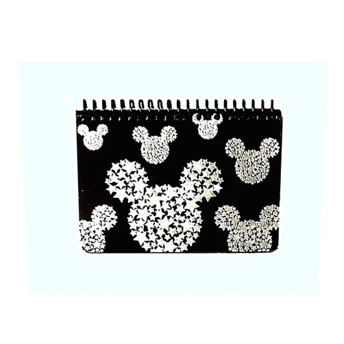 DINSEY Disney Mickey Mouse Black Spiral Autograph Book - Silver (STARHEAD)