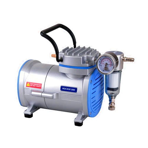 Sterlitech Rocker 300 Oilless Vacuum Pump, 99 mbar, 23 LPM, 1750 RPM, 110V, Piston, Maintenance Free, Overflow Protection