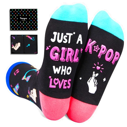 HAPPYPOP Music Gifts for Women - K-pop Singing Gifts for Girls, Acting Anime Socks Gaming Gifts