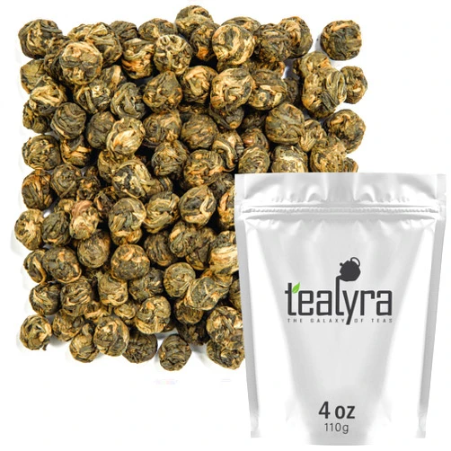 Tealyra - Black Dragon Pearls - Yunnan Special Black Tea - Loose Leaf Tea - Premium Tea - Bold Caffeine - 110g (4-ounce)