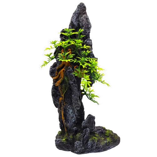 BCSIUHD Aquarium Ornament - Mountain View Stone Tree Rock Cave Large Fish Tank Decorations