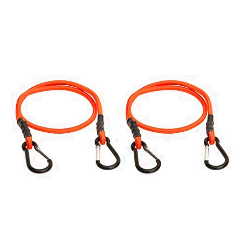 Keeper Orange Carabiner Style Bungee Cord 36 in. L x 0.315 in. 1 pk