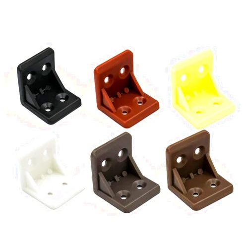 JCBIZ 12pcs Plastic Furniture Corner Brace Joint 4-Hole Right Angle Board Holder Shelf Support L Shape Bracket White