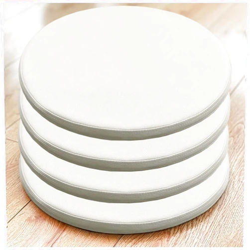 EORNOW Leather Round Chair Cushion, Set of 1/2/4 Memory Foam Seat Cushion, Round Chair Pads for Round Stool High Stool Dining Room Living Room (Color : Off-White, Size : 30 * 30CM(Set of 4))