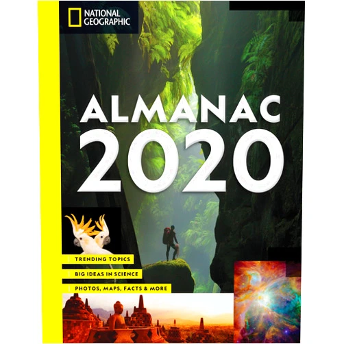 National Geographic,Cara Santa Maria National Geographic Almanac 2020: Trending Topics - Big Ideas in Science - Photos, Maps, Facts & More