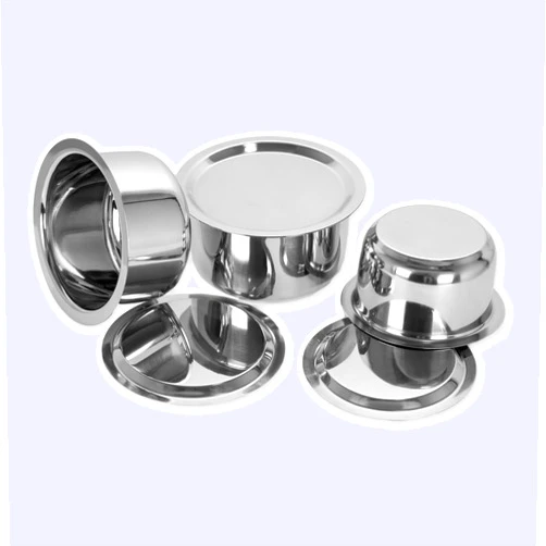 Sumeet 3 Pcs Stainless Steel Induction & Gas Stove Friendly Container Set/Tope/Cookware Set With Lids Size No.10 To No.12