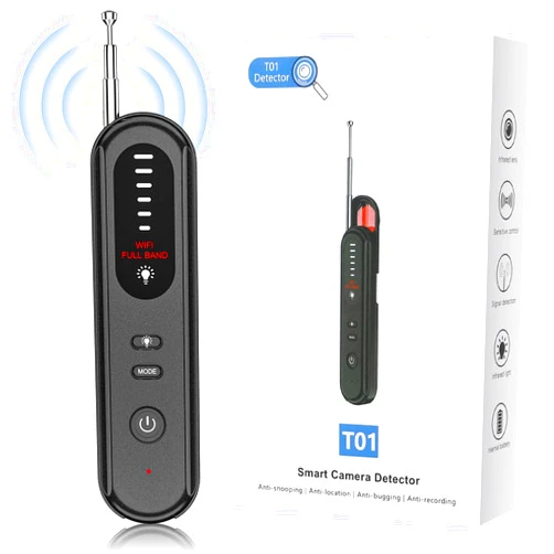 MDK Hidden Camera Detector, 2024 Anti-Spy Camera Detector, Hidden Device GPS Detector, Bug Detector, Rf Wireless Signal Scanner, Camera Detector for Hotels, Home, Office, 5 Levels Sensitivity (Black)