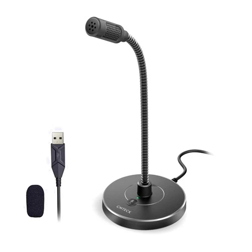 CMTECK USB Computer Microphone G009, Noise-Cancelling Recording Desktop Mic for PC/Laptop for Online Chatting, Home Studio, Podcasting, Gaming, Skype, YouTube with Mute Function(Windows/Mac)