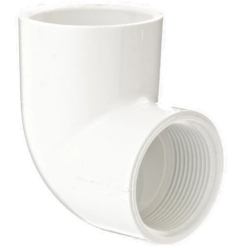 Spears Manufacturing Spears 407 Series PVC Pipe Fitting, 90 Degree Elbow, Schedule 40, White, 2