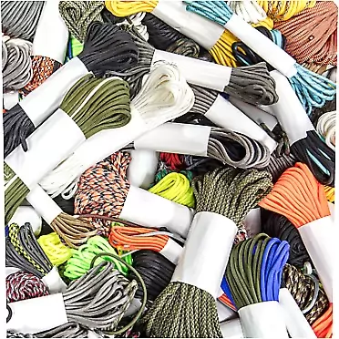 ‎Atwood Rope MFG Atwood Rope MFG Odds and Ends Paracord | 4 Pack of Random Lengths | Variety of Vibrant Colors and Patterns